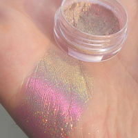 JIASI Nouvelle Poudre de Mica Caméléon pour Nail Art, Effet Néon Scintillant Longue Durée, Modèle JS Carré Aurore