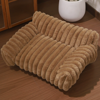 Lit pour animaux de compagnie chaud, style canapé, housse amovible, matelas en peluche confortable pour chiens et chats, toute l'année