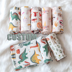 Mantas de Bebé de Algodón y Bambú, Pañales de Muselina para Recién Nacidos 120x110cm, Manta de Cuna, Arrullo para Bebé Súper Suave de Fábrica - Product Image 1