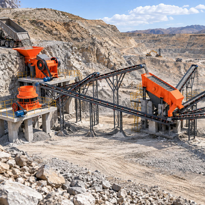 Complete Fixed Crushing Equipment UniqueMac Brand Fixed Aggregate Line AC Motor for Quarry Construction Projects 100-300TPH Easy - Product Image 1