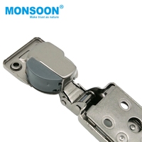 Charnières de meuble à fermeture amortie réglables à clipser, bras ultra-fin, charnière hydraulique dissimulée 3D