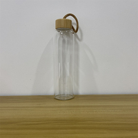 Tutup bambu buram 750ml botol air sublimasi kaca kosong dengan tali pegangan