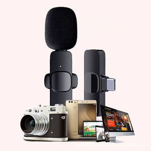 Microphone sans fil portable mini anti-bruit, microphone cravate pour interview, microphone à clipser sur le col - Product Image 3