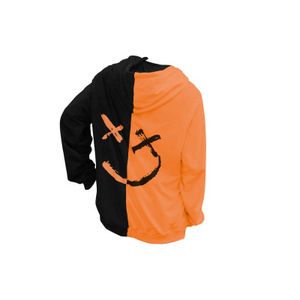 Hombre de <span class=keywords><strong>la</strong></span> calle desgaste hombres <span class=keywords><strong>sonrisa</strong></span> sudaderas Tops Patchwork ropa con capucha - Product Image 2