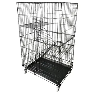 Büyük Köpek Oyun Parkı, Rampa Merdivenli, Metal ve Plastik Hayvan Desenli Kulübe, Küçük Hayvanlar İçin Tel Taşıyıcı, Kutulu - Product Image 3