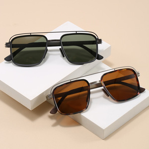 Nouvelles lunettes de soleil polarisées haut de gamme, en <span class=keywords><strong>acier</strong></span> inoxydable, design sans vis – tendance, à la mode, protection solaire - Product Image 3