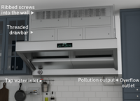 Hotte aspirante commerciale sans conduit ESP Water Scrubber de 6 pieds en acier inoxydable avec système de recirculation pour Food Truck