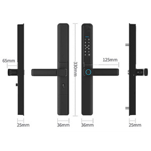 Quảng đông nội thất cửa kính thông minh ổ khóa trượt điện cửa xử lý với khóa - Product Image 3