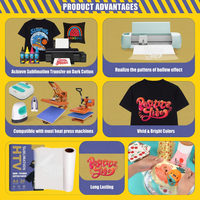 Vinyle de transfert thermique par sublimation OEM pour tissus foncés, rouleau HTV imprimable pour t-shirts en coton, transfert graphique personnalisé à la presse thermique