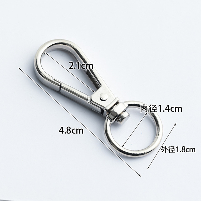 4.8cm Metal Swivel Lobster Clasp Key Ring Snap Hook for Key Bag Lanyard