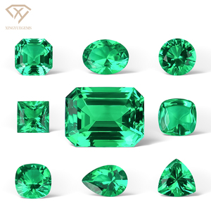 Piedra de Esmeralda Verde Cultivada en Laboratorio Colombiana Hidrotermal de Alta Calidad Xingyue de 4.5-10 mm para Joyería - Product Image 1