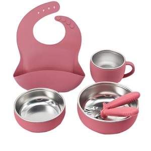 Ensemble d'alimentation durable sans BPA pour tout-petits avec tasse et bol, vaisselle manuelle pour bébé pour la maison et la cuisine - Product Image 6