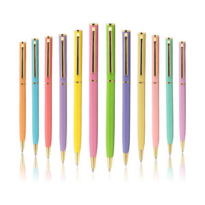 Luxury Slim Metal <b>Pen</b> <b>Gift</b> Set Wholesale Twist Ballpoint <b>Pen</b> with Custom Logo - Product Image 3