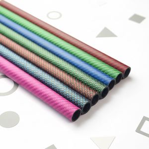 Tubo Redondo de Fibra de Carbono Multicolor SHENYU 3K, 5mm de Grosor, Personalizable, Ligero y de Alta Resistencia - Product Image 1