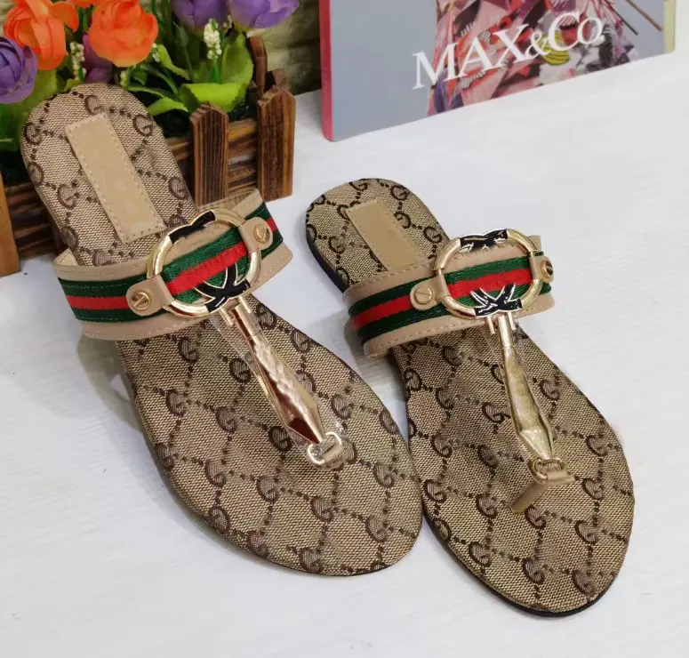 WOMEN NEW ARRIVAL FLAT G FLIP-FLOPS SUMMER SEA BEACH OUTDOOR SLIDE SLIPPERS NON-SLIP SANDAL SLIPPERS LARGEST SIZE FLIP FLOPS