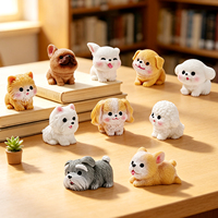 Figurines de chiens miniatures en résine en gros, ornements animaux pour maison de poupée, jardin féerique, micro-paysage, décoration intérieure, artisanat DIY