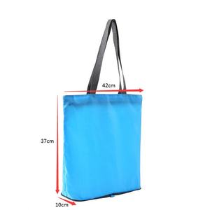 Promotion d'usine : Sac fourre-tout pliable en nylon écologique et imperméable avec logo personnalisé, sac de courses réutilisable en polyester - Product Image 2