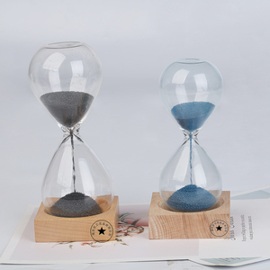 <span class=keywords><strong>Sablier</strong></span> magnétique coloré décoratif personnalisé fait à la main avec base en bois rotative en verre promotionnelle 30 <span class=keywords><strong>secondes</strong></span> - Product Image 2