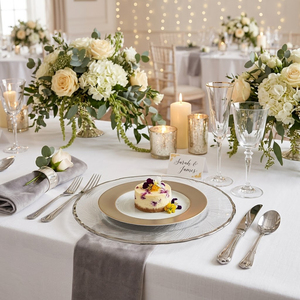 Assiettes de présentation en verre spirale <span class=keywords><strong>argent</strong></span>ées de 13 pouces, transparentes, rondes, à texture en spirale, pour la décoration de table de mariage et d'événements (vente en gros) - Product Image 5