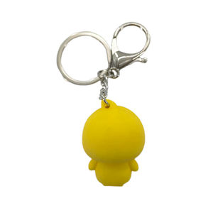 Porte-clés en silicone personnalisés en forme de canard, porte-clés 3D en forme de canard de dessin animé pour un usage quotidien et accessoires de collection - Product Image 5