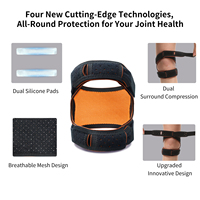 Sangle de genou en néoprène réglable pour la compression et le soutien, stabilisateur de tendon, soulagement de la douleur, pour le sport, la course, le basketball, la remise en forme
