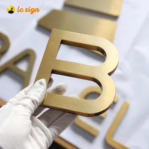 Metall 3D Wand goldene Buchstaben Zeichen für Dekoration benutzerdefinierte led-Schild