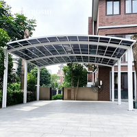 Cochera Exterior de Lujo de Aleación de Aluminio, Impermeable para las Cuatro Estaciones, Duradera y Personalizable, para Patio, Villa y Almacén