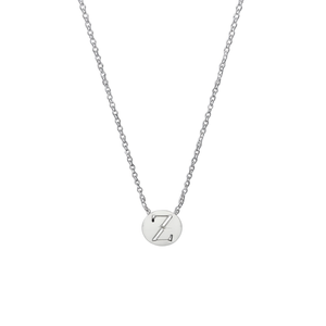 Collana in Acciaio Inossidabile con Ciondolo a Lettera Z Monofacciale da 1CM, Gioiello da Collo - Product Image 2
