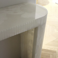 Table console en marbre d'onyx blanc moderne pour la décoration de la maison