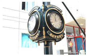 Orologio Decorativo in Ferro Stile Retrò Americano, Colonna Romana Antica, per Bar, Ristorante Occidentale, Hotel, Decorazione per Lobby - Product Image 4