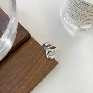Minimalist S925 Sterling Silver Women's <b>Ring</b> Geometric <b>Open</b> Chain Design Gift Jewelry - Product Image 4