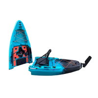 Kayak à pédales modulaire 2 pièces, étanche, pour sports nautiques, surf et pêche, design de tourisme