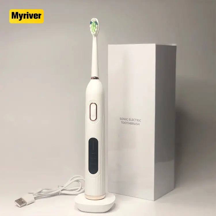 Myriver Nieuwe 2022 China Private Label 2 In 1 Multifunctionele Reizen Sonic Elektrische Tandenborstel Uv-Ctype C opladen Voor Oral Care