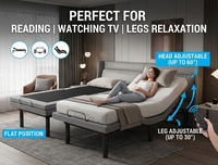 Cadre de lit électrique réglable extérieur haut de gamme, commande sans fil et levage stable pour un repos confortable – Idéal pour hôtels et appartements