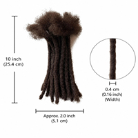 Extensiones de Rastas 100% Cabello Humano, Hechas a Mano, Microlocks, Sisterlocks, Extensiones de Locs, Color Negro Natural, Venta al Por Mayor
