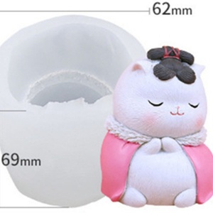 TangChu Vintage Victorian Cat & <b>Easter</b> Bunny Silicone Mold Set - Product Image 2