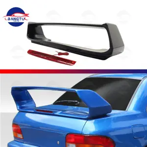 ABS spoler Fit 02-07 Subaru Impreza WRX STI bagaj Spoiler kanat W/ LED fren işığı boyalı