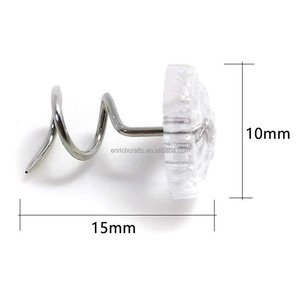 100 pcs giường váy pins rõ ràng Heads <span class=keywords><strong>Twist</strong></span> pins cho bọc, slipcovers và bedskirts, bedskirt pins - Product Image 5