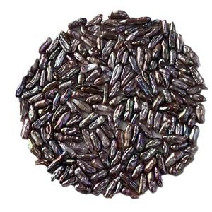 Perles d'eau douce naturelles baroques en vrac, petites, argentées, à fort éclat, 5-7 mm de largeur, plus de 2 cm de longueur - Product Image 5