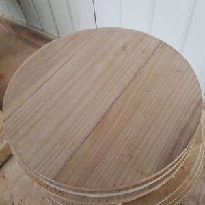 Round Paulownia Wood Tabletop Foldable Outdoor <b>Picnic</b> <b>Table</b> Simple <b>Portable</b> Solid Wood Board Customizable Size Shandong Origin - Product Image 2