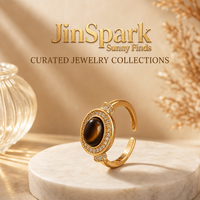 Bague JinSpark 'Infinity Fortune' avec pièces de monnaie entrelacées, zircon marquise, plaqué or, talisman de luxe pour la prospérité, pour femme