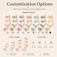 Chaussettes d'intérieur épaisses en polaire respirantes pour femmes, avec logo personnalisé, chaudes et douillettes pour la saison hivernale – Collection Factory Outlet