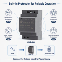 Alimentation électrique ultra-mince sur rail DIN HDR-60-24 60W 24V 2.5A, alimentation industrielle à découpage AC/DC 5V 12V 15V 48V