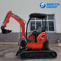 Mini-excavatrice sur chenilles diesel avec fonction de bras pivotant, pelle hydraulique pour chantier, excavatrice compacte
