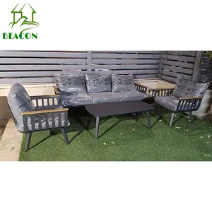 Simple Design Outdoor Aluminum Frame Garden Furniture Waterproof Beach Sofa Set