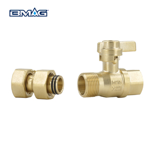 <span class=keywords><strong>Vanne</strong></span> à boisseau sphérique en laiton verrouillable manuellement BMAG DN15-DN20 1/2"-2" filetage femelle avec joint PTFE <span class=keywords><strong>pour</strong></span> compteur d'<span class=keywords><strong>eau</strong></span> - Product Image 1