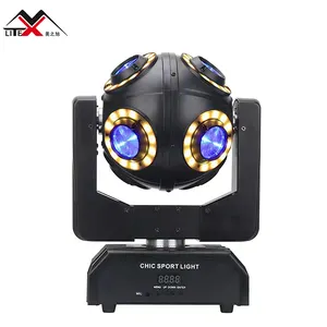 MZX professional lighting SMD ring disco ball decorations 8pcs 10w rgbw led beam football light For Party Disco Night Club
