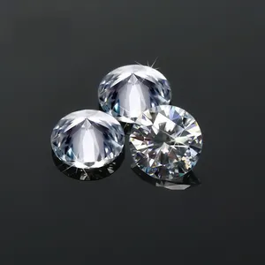 2 ct moissanite certificado Suppliers-Piedra de moissanita sintética redonda, Diamante pequeño, corte brillante, DEF blanco, VVS1, claridad de 1,0mm a 2,9mm, GRA Star, 1 quilate