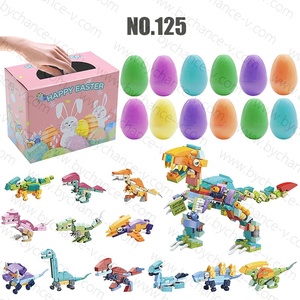 Articles de remplissage pour paniers de Pâques, jouets en plastique variés (véhicules, dinosaures), bijoux pour filles, œufs surprise, jouets pas chers, cadeaux de fête pour enfants - Product Image 3