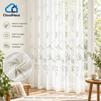 Service fiable : Voilages brodés ivoire à broderie délicate, occultation de la lumière du jour pour la chambre à coucher et la décoration intérieure